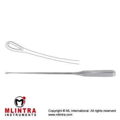 Sims Uterine Curette Blunt - Malleable - Fig. 15 Stainless Steel, 35 cm - 13 3/4" Width 35 mm